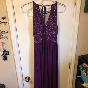 Morgan and Co Long Purple Dress